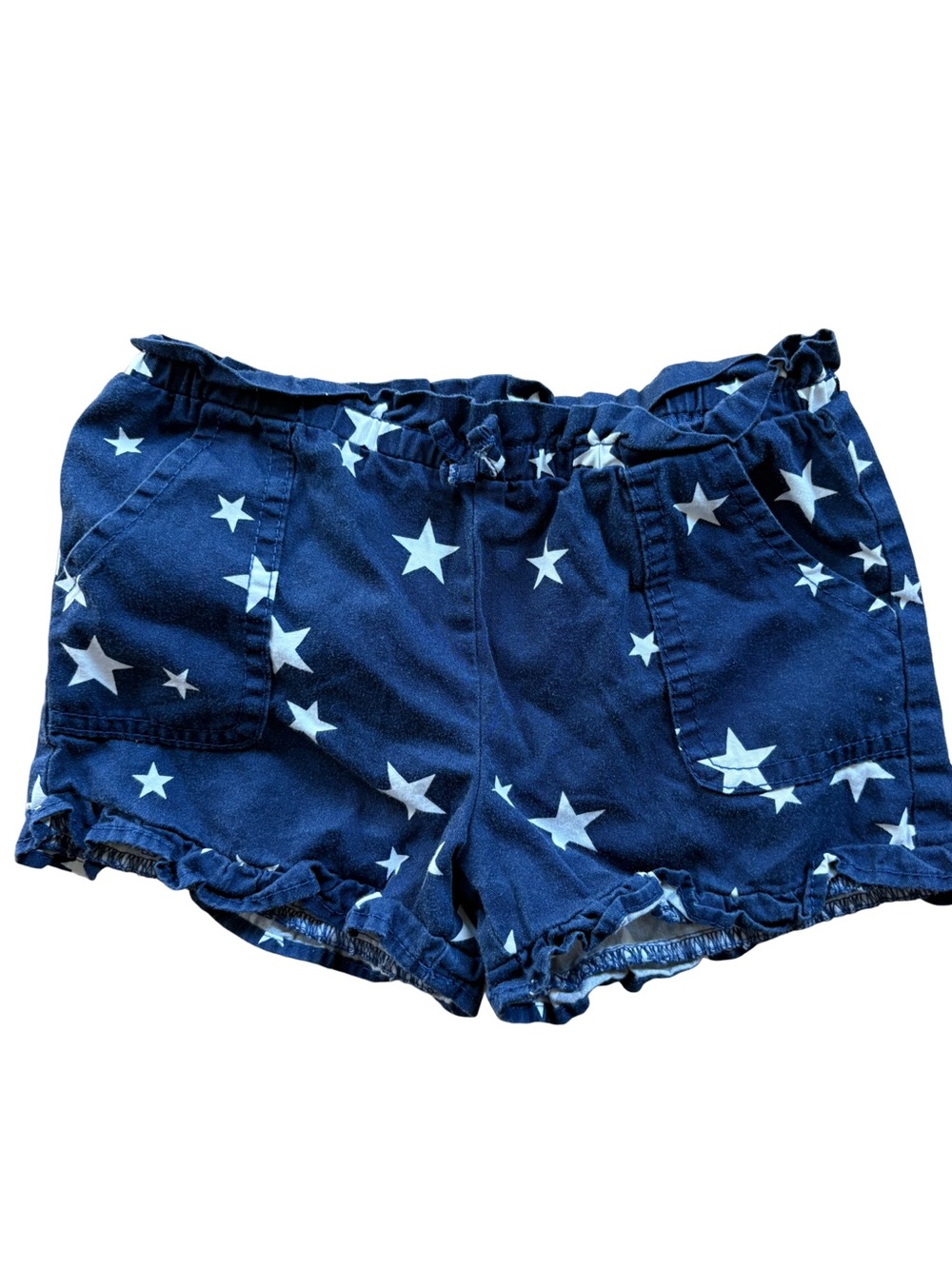 Kids 4T Carter’s Navy Star Print Ruffle Hem Shorts
